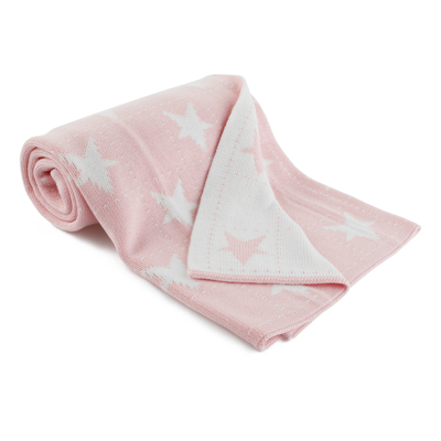 Kétoldalas pamut takaró, rózsaszín/fehér, 80x100 cm, ANEYO